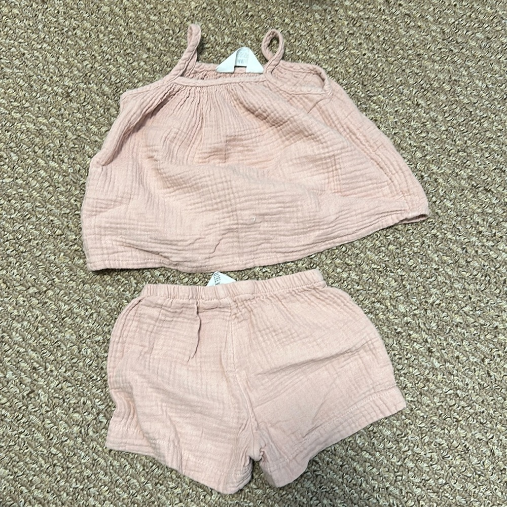 HM 2pc blush short set